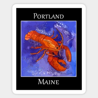 Iconic Red Lobster representing the great town of Portland Maine Magnet